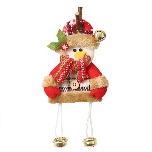 

25#2019 new santa pendant christmas tree ornaments hanging with jingle bells christmas decoration supplies length