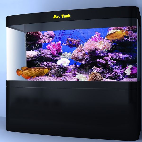 

customized aquarium background poster with self-adhesive running horses pvc fish tank decoration accessories landscape wallpaper