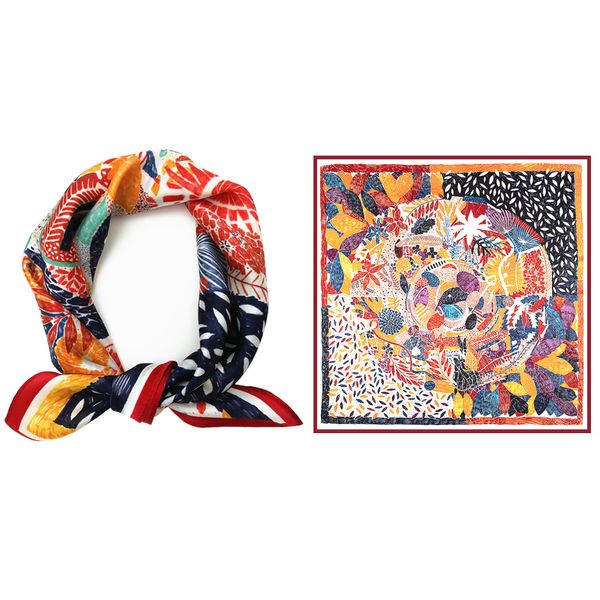 Г-жа корейская версия нового 53 см шелковый маленький шелковый шарф мелкие квадратные шарвы аксессуары шарфы студенты