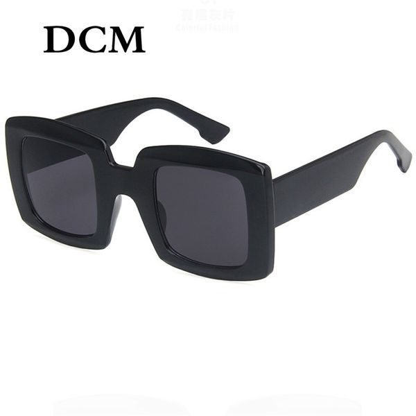 

dcm mirror lens big square sunglasses women frame oversized shades ladies brand designer sun glasses uv400, White;black