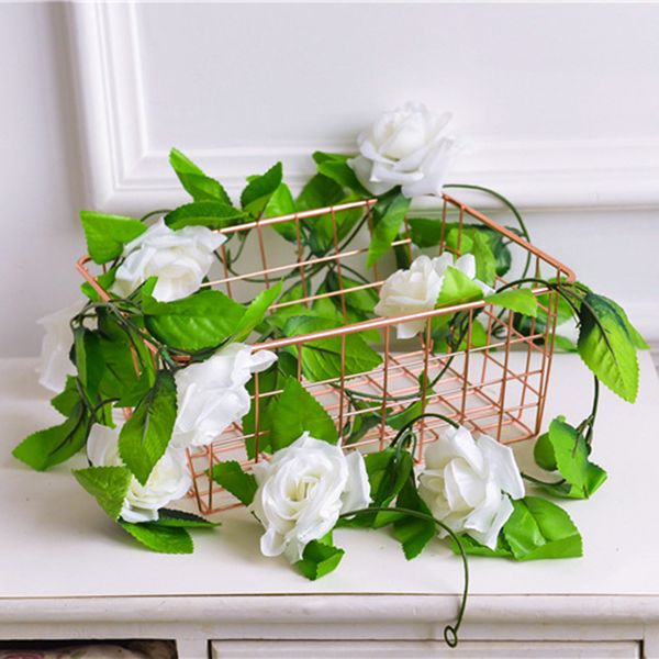 

artificial flower silk rose leaf garland vine wedding landscaping decor