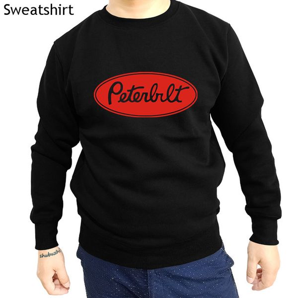 

cotton style autumn hoodies peterbilt trucks hoodie car brand logo brand men winter sweatshirt hoody, Black