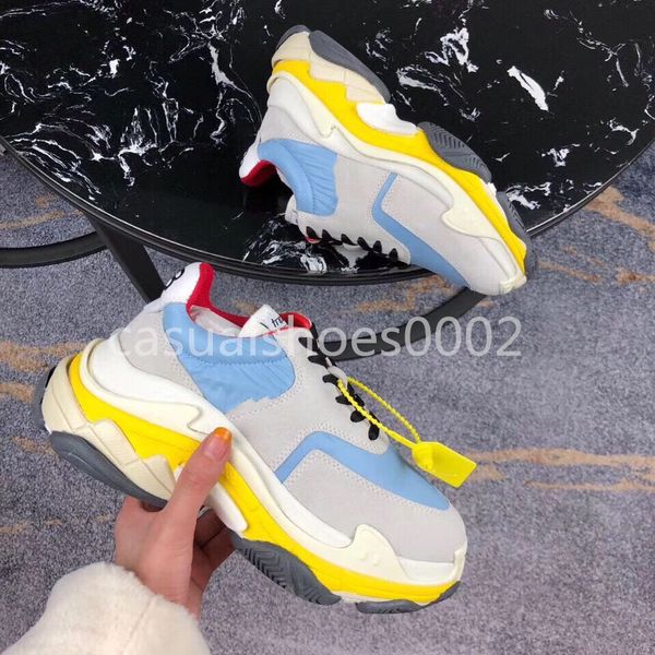 

2019 luxury triple s designer 17 colors new daddy sports shoes combination shoes men s wear fashion casual shoes 36-44 size w03