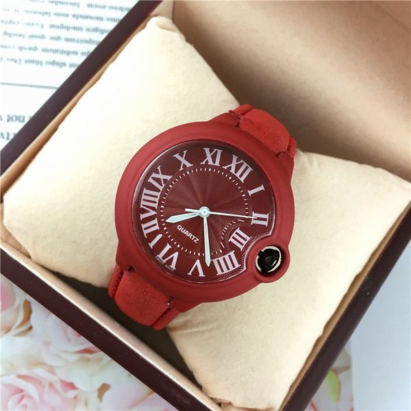 

2019 new men watch gentalmen luxury watches women fashion wristwatch leather red/blue female relogio montre male clock drop shipping ox, Slivery;brown