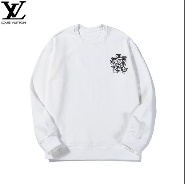 

2019 men and women lvwinter new fashion sports sweater printing short-sleeved embroidered cotton men's sweater -23, Black