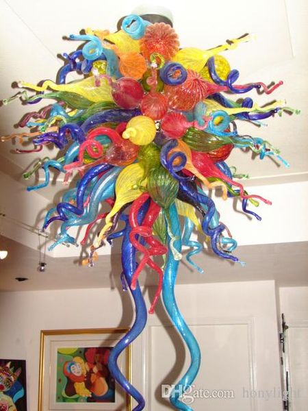 

design modern home decorative murano glass chandelier led saving light source colorful style chandelier