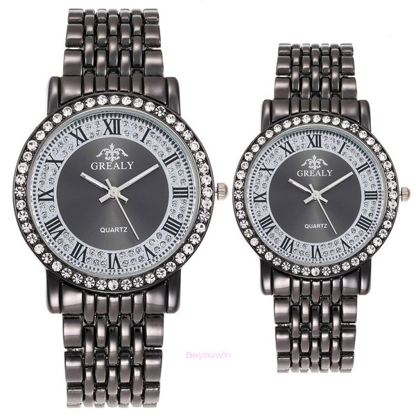 

100pcs/lot fashion crystal couple watch roman number luxury rose gold wrist watch for lovers man women rhinestone wrist, Slivery;brown