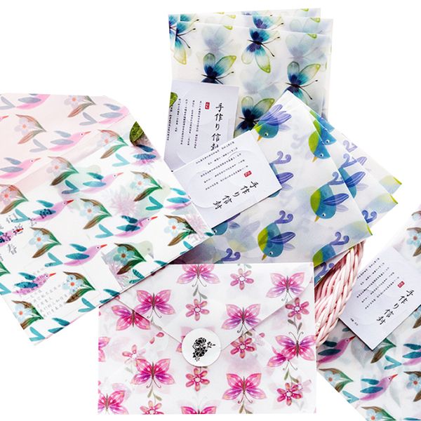 

20packs/lot sulfuric acid envelope translucent envelope for planner organizer wedding letter invitation window gifts