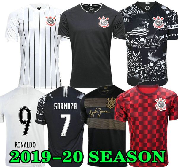 

senna rodriguinho 19 20 jo jadson jersey soccer 3rd home white 2019 2020 ronaldo corinthianss kazim away black brazil club football shirt, Black;yellow