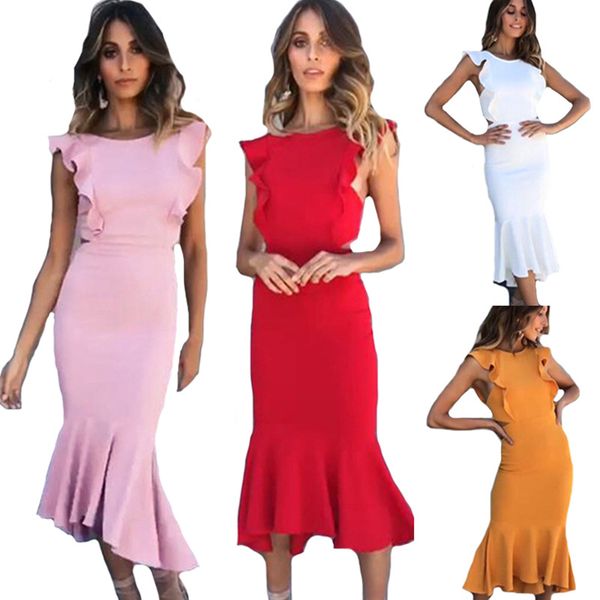 

marwin 2019 new off shoulder ruffle dot summer dress women white strap chiffon beach boho party dresses vestido furits, Black;gray
