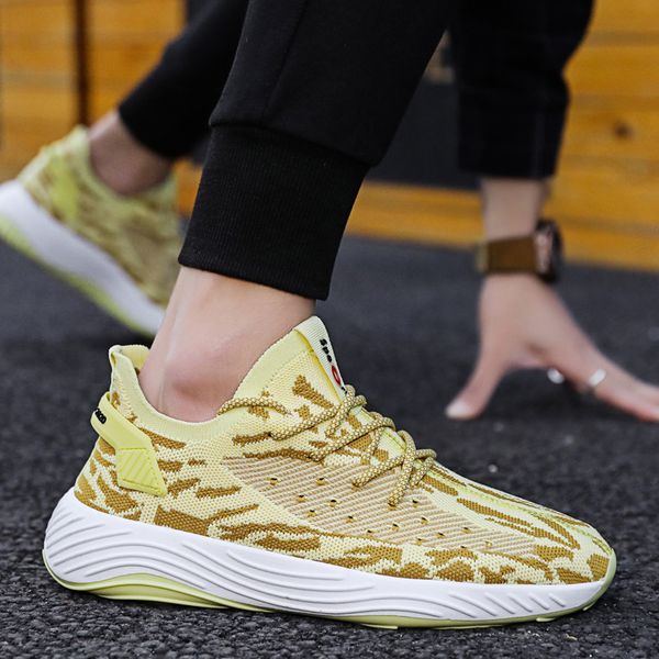 

olomm men's fashion sneakers camouflage street trend casual man sneakers zapatos hombre men shoes, Black