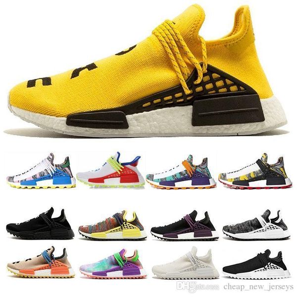 

новый human race pharrell williams кроссовки для женщин мужчины designer мужские спортивные тренажеры кроссовки runner chaussures 5-10