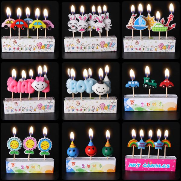 

colored birthday candles safe flames candle party festivals cake er decorations bougie anniversaire velas