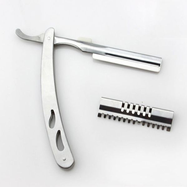 

stainless steel professional portable razor sharp durable haircut knife men comfortable silver manual shaver razors dh0849 t03