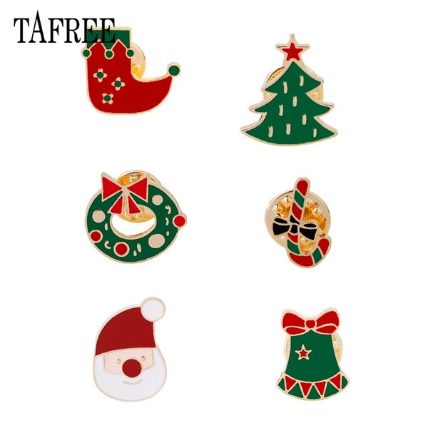 

christmas gift lapel pins colorful enamel alloy christmas stocking,tree,small bell,santa claus brooches for xmas badge, Gray