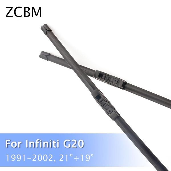 

zcbm car wiper blades for infiniti g20 1991 1992 1993 1994 1995 1996 1997 1998 1999 2000 2001 2002 hook type 21 + 19 inches