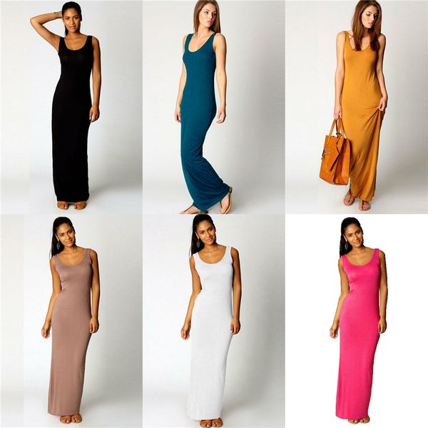 

beach denim maxi long dress 2020 women v neck strapless backless casual loose solid clothes plus size floor-length vestidos #809, Black;gray