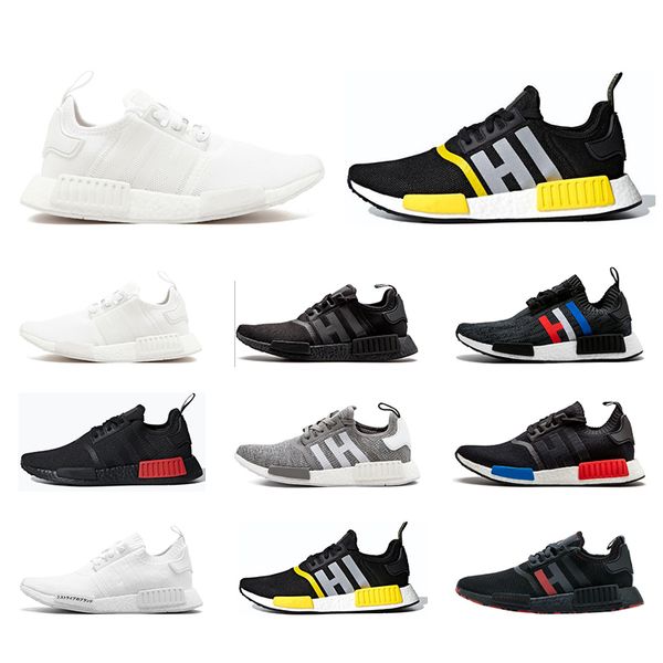 

2019 nmd new style walking sneakers triple black men women for running shoes fashion mens trainers sports shoes