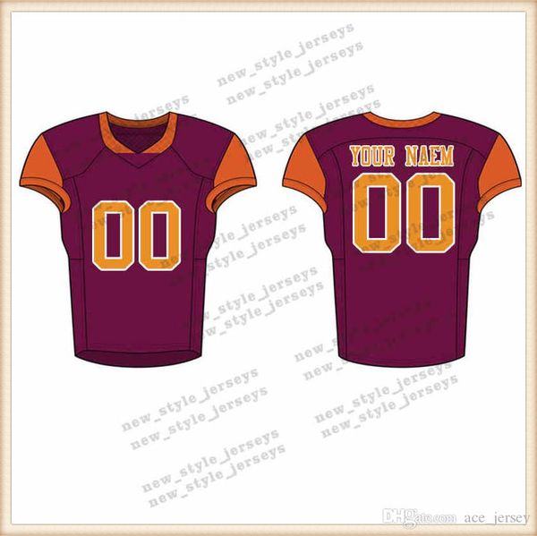 

202Men 2019 Youth Football Jerseys Army Green Wine Red Embroidery Logos Stitched Custom Any name Any number Jerseys