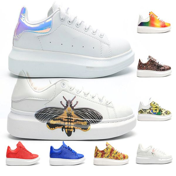 

fashion luxury designer men women casual shoes sneakers party platform dress shoes leather patchwork color chaussures high quality