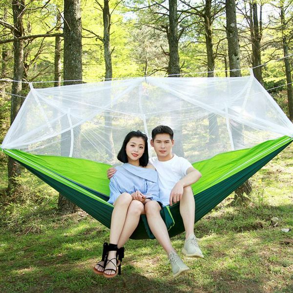 

ultralight hammock parachute hanging chair double person sleeping bed for outdoor camping hunting swinging with mosquito net