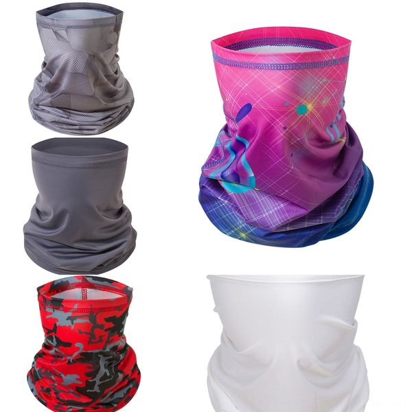 

wkapq multifunctional seamless color scarf cs mask halloween cosplay bicycle face ski headwear half face bandana party mask camouflage magic, Black