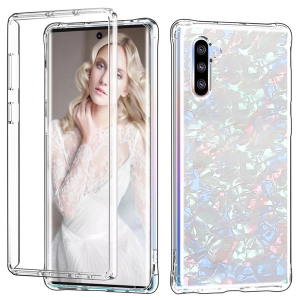 

shell samsung galaxy 2-in-1 10 phone pattern note shine for supported case charging wireless for samsung note 10 capa coque plus fudwa