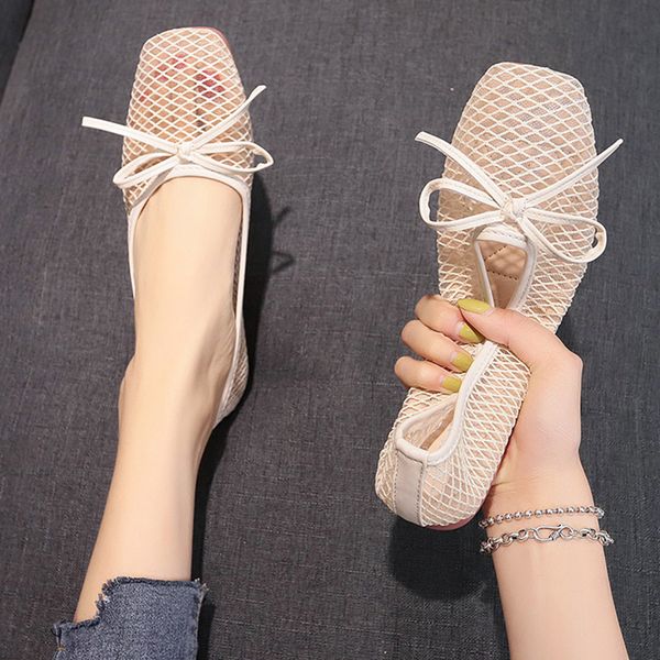 

shoes woman flats 2020 fashion women's casual female sneakers all-match slip-on bow-knot square toe dress new summer modis slip, Black