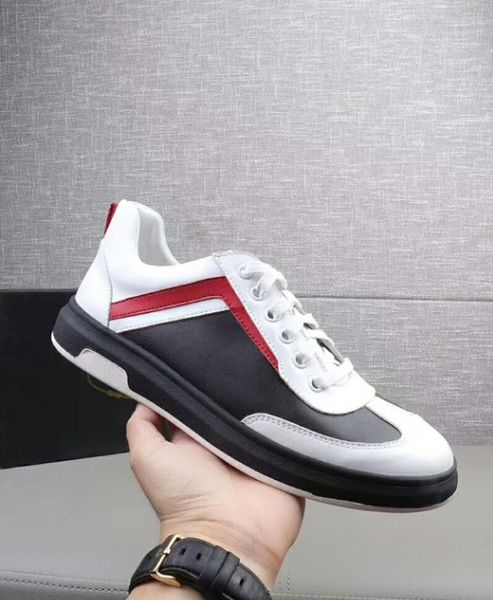

new suede leather men casual shoes designer sneakers genuine fashion mixed tennis color sneaker flat shoe, Black