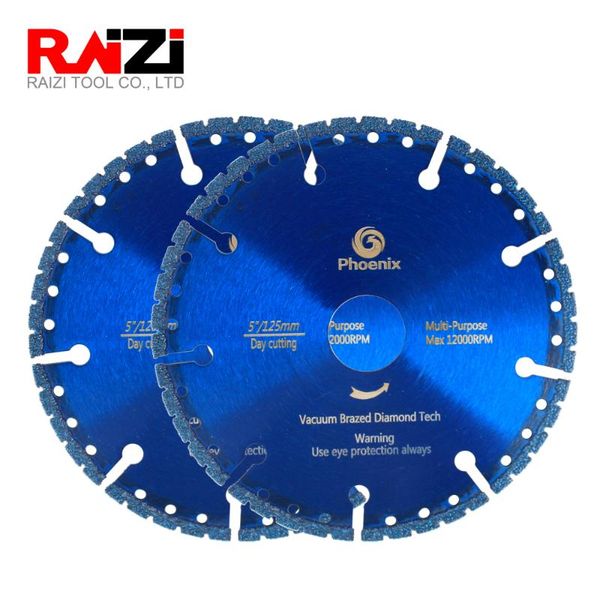 

raizi 2pcs vacuum brazed cutting blade multi purpose cutting dics cast iron rebar steel plastic 4.5-9 inch diamond saw blade