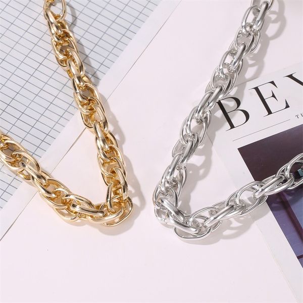 

necklaces simple jewelry womans geometric choker necklace ladies pendant chain lovers silver color trendy korean alloy collares