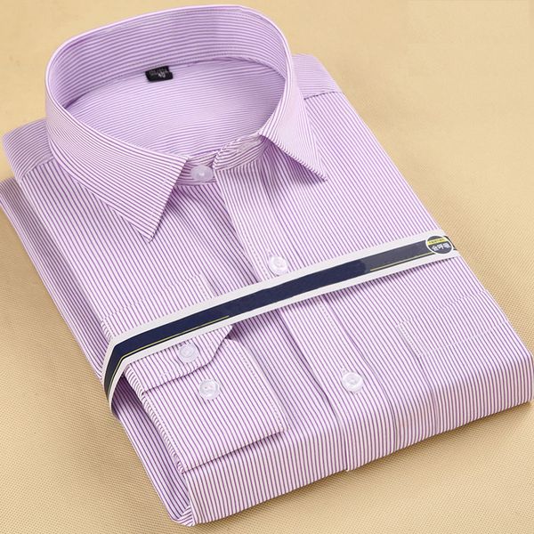 

spring new mens shirts smart business camisa social shirt classic stripes long sleeve shirt men turn-down collar male, White;black