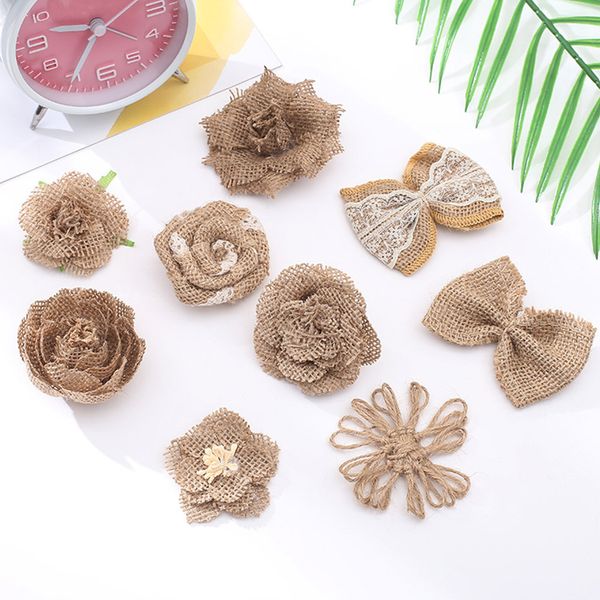 

clothing accessories wedding party diy crafts christmas lace practical artificial easy store portable burlap flowers decorative