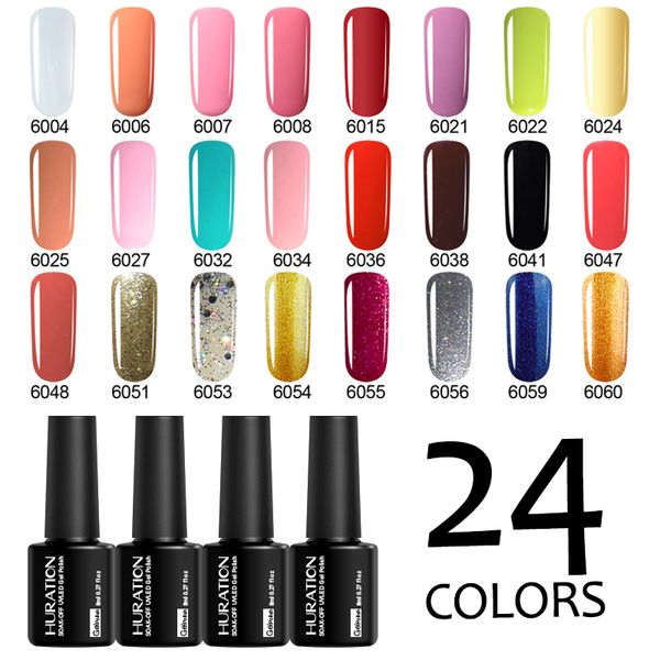 

huraiton new color 3 in 1 nail gel polish one step gel uv led lucky varnish nude nail art no need base coat lacquers, Red;pink