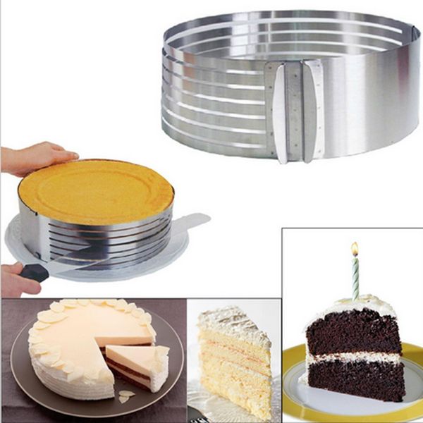 

adjustable cake layer cut mousse kitchen chef serrated toast knife cake slicer device mold bakeware baking tools