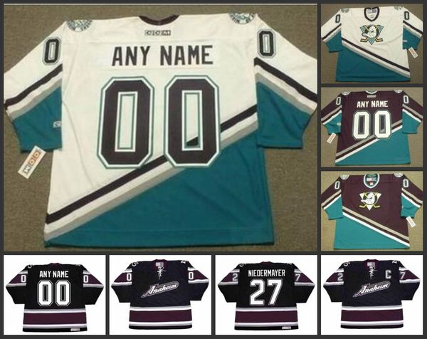 

Custom ANAHEIM MIGHTY DUCKS 9 Paul Kariya COREY PERRY CCM Винтаж Альтернативный Ретро Хоккей сшитые по индивидуальному заказу Мужские женские молодежные Джерси