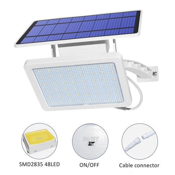 

solar led outdoor lighting waterproof solar garden lamps one mode separable and integrated 48led solar wall light adjustable angle