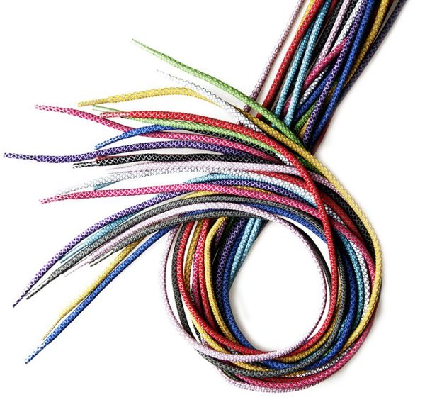 

round reflective shoe laces athletic safety sneakers shoelaces fashion running shoelace sport casual shoes lace 200mm, White;pink