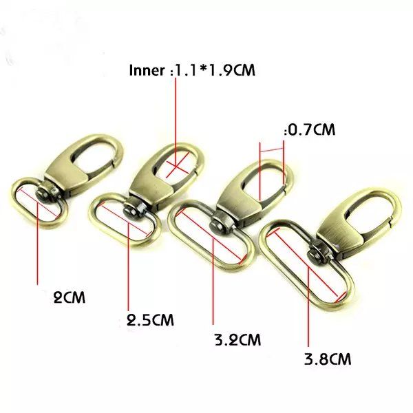 

handbag clasps lobster swivel trigger clips snap hook lanyard hook buckles carabiner bronze, Black