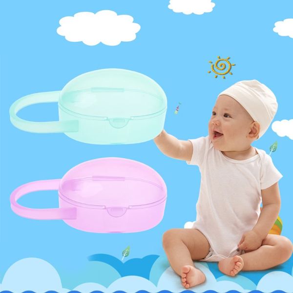 

baby nipple container box portable carry cases teether storage organizer plastic pacifier soother case mini transparent travel o