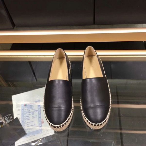 

ewest designer women leather canvas espadrilles genuine lambskin women flat shoes pearl espadrilles0, Black