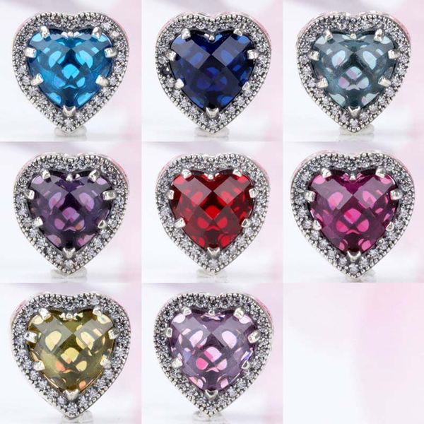 

оригинальные ажурные radiant love hearts с кристалл бисер fit 925 стерлингового серебра шарма шарика браслет ювелирных изделий diy