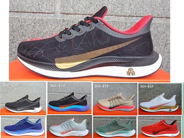 

дешевые 2019 zoom pegasus 35 turbo едва серый горячий удар черный белый кроссовки мужчины женщины react 35x fly air дизайнер кроссовки 36-45, Black