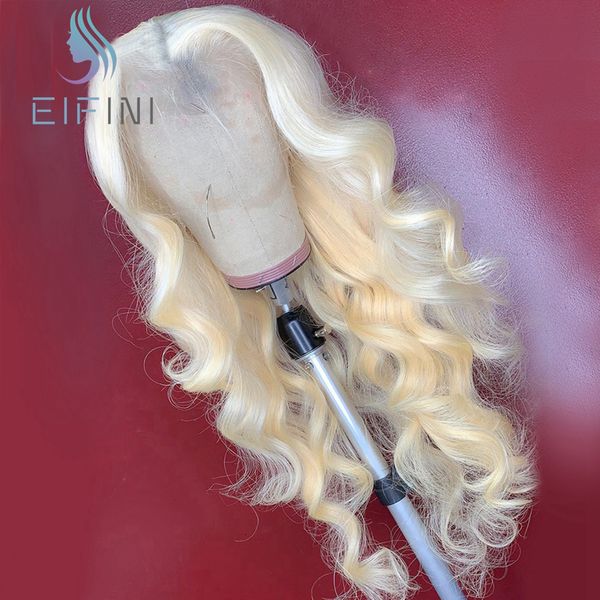 

613 blonde lace front wigs body wave peruvian remy hair wig preplucked with baby hair 150% lace frontal human wig for women, Black;brown