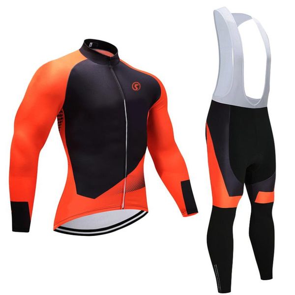 

2020 winter season pro bike jersey 9d gel pad bicycle pants set orange mtb ropa ciclismo thermal flee pro bicycling maillot wear, Black;blue