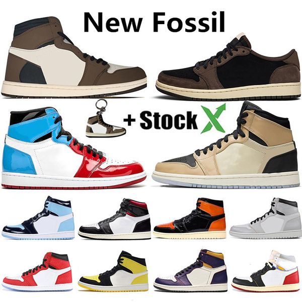 

специальное предложение fossil 1 high travis scotts low бесстрашный obsidian mens basketball обувь spiderman unc 1s топ 3 banned бред toe сп, White;red