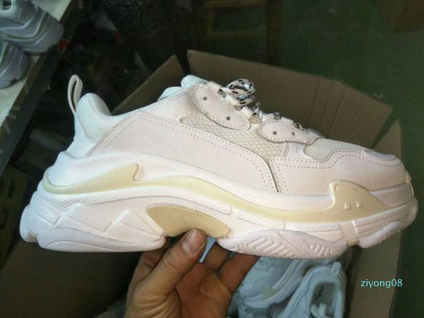 

cushion shoe combination nitrogen bottom visible transparent crystal air cushion triple s crystal bottom thick soled daddy shoes 36-45 z08, Black