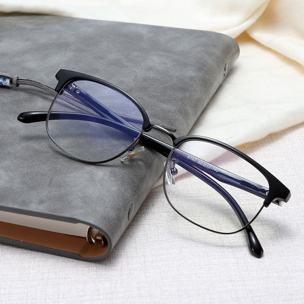 

eyebrow blue-proof tr90 optical frame student myopia mirror square glasses glasses frame 8167, Silver