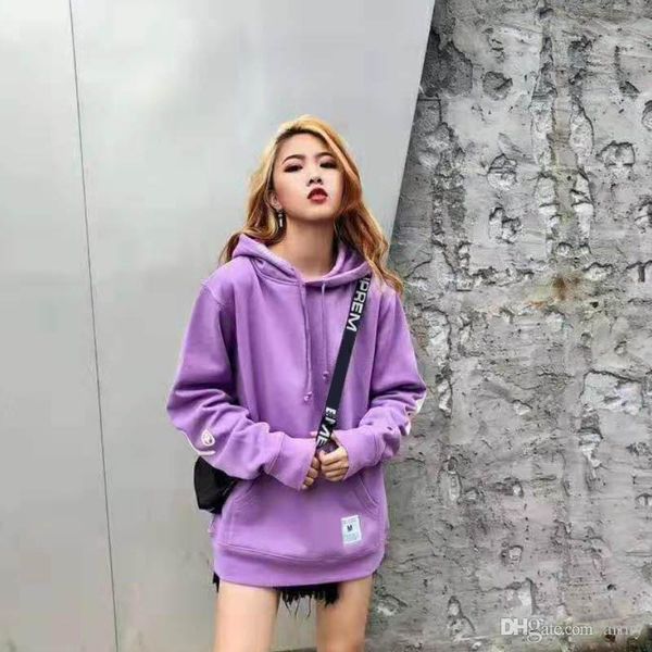 

19ss letter printed pullover hoodies hooded sweatshirt men women casual loose street hip hop outwear designer coats sup&champ sp21, Black