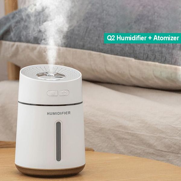 

400ml air humidifier ultrasonic air diffuser led night light with atomizing sheet nano mist purifier